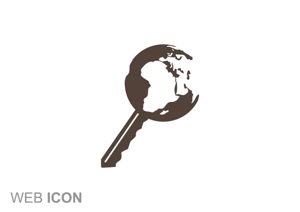 Clave para el icono web mundial — Vector de stock