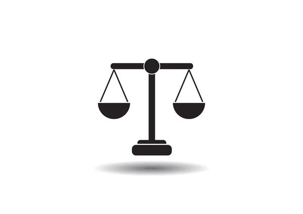 Scales of justice simple web icon — Stock Vector
