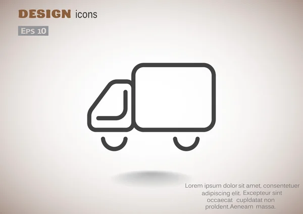 Camión simple icono web — Archivo Imágenes Vectoriales