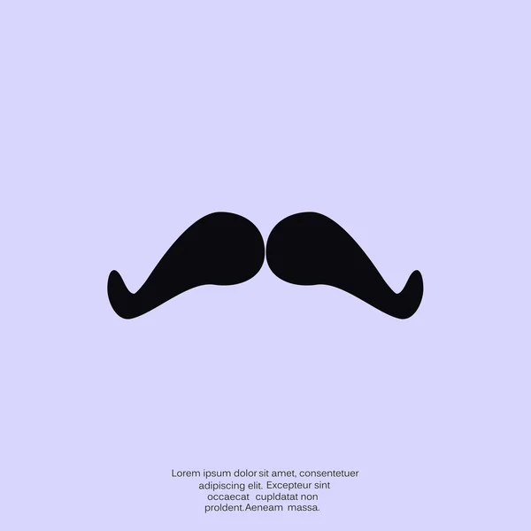 Doodle bigote simple icono web — Archivo Imágenes Vectoriales