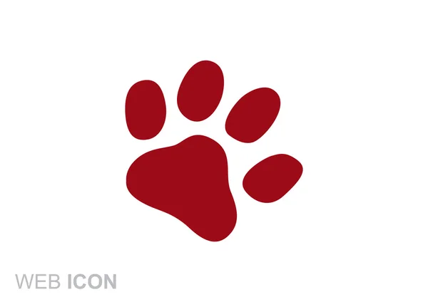 Hond paw track eenvoudige pictogram — Stockvector