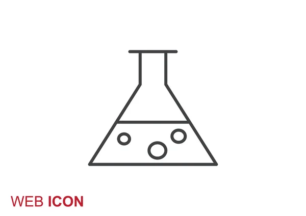 Chemiekolben einfaches Web-Symbol — Stockvektor