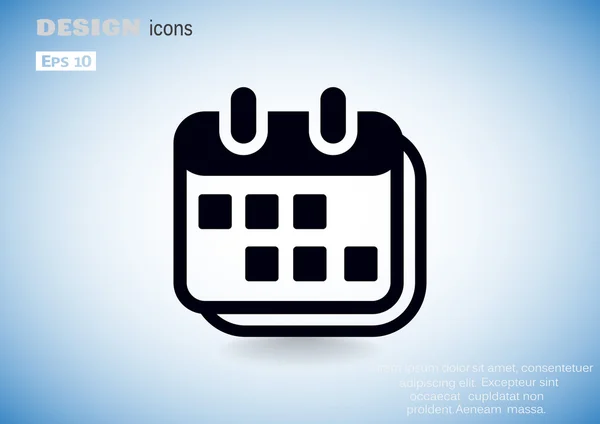 Hoja de calendario icono web simple — Archivo Imágenes Vectoriales