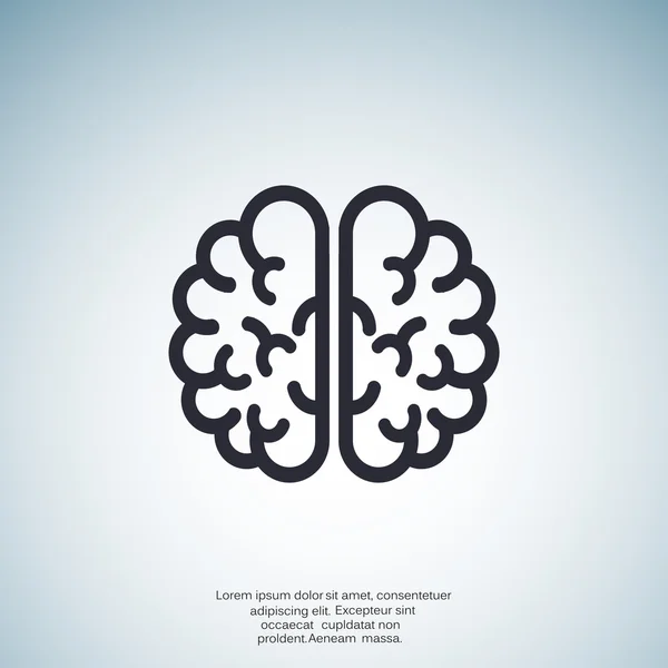 Веб значок людського мозку — стоковий вектор