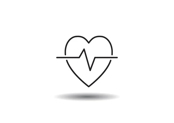 Cardiology symbol simple icon — Stock Vector