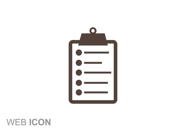 List on clipboard simple icon — Stock Vector