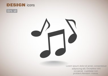 Müzik web simgesi notlar