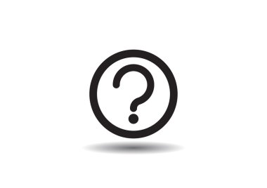 Soru işareti daire web simgesi