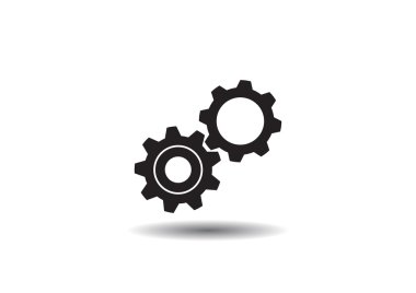 Yuvarlak vites basit simgesi