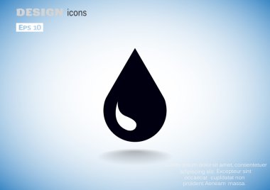Sıvı damlacık basit web simgesi