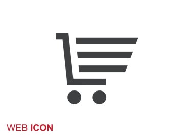 Alışveriş sepeti basit web simgesi
