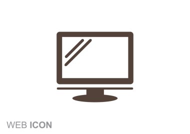 Boş monitör ekran web simgesi