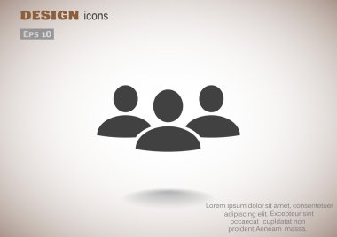 Grup insanlar basit web simgesi