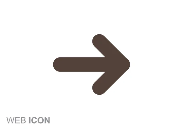 Pilen pekar rätt ikoner — Stock vektor