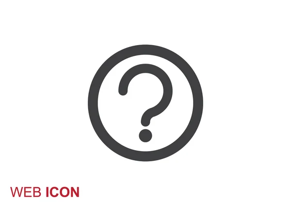 Signo de interrogación en el icono web círculo — Vector de stock