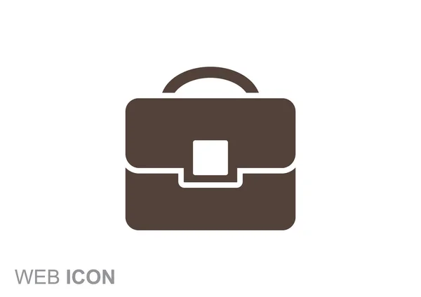 Simple icono web maletín — Vector de stock