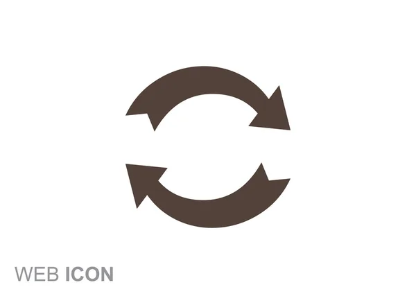 Cirkel med pilar spindelväv ikonen — Stock vektor