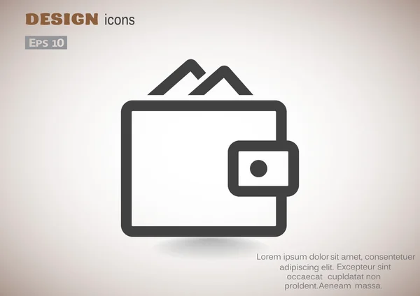 Cartera simple icono web — Archivo Imágenes Vectoriales