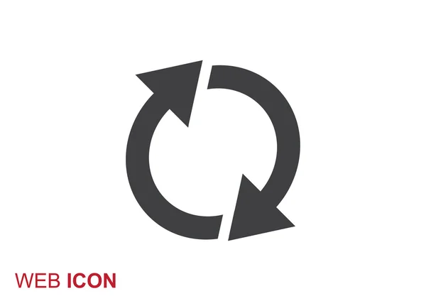 Cirkel met pijlen web pictogram — Stockvector