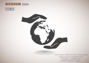 Dünya eller web simgesi