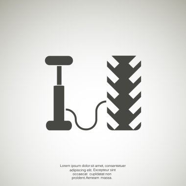 Hava pompası ve lastik web simgesi