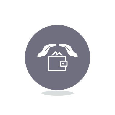 Eller web simgesi ile cüzdan