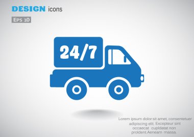 Kesintisiz sembolü ile kamyon