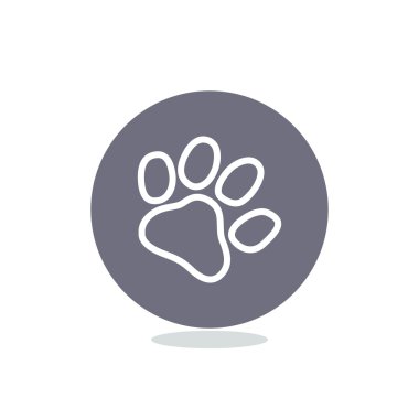 Köpek pençe parça basit simgesi