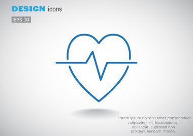 Kardiyoloji sembol basit simgesini