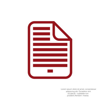 Belge dosya basit web simgesi