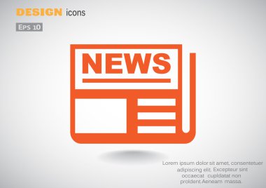 Basit gazete web simgesi