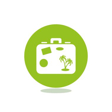 Turist bavul basit web simgesi