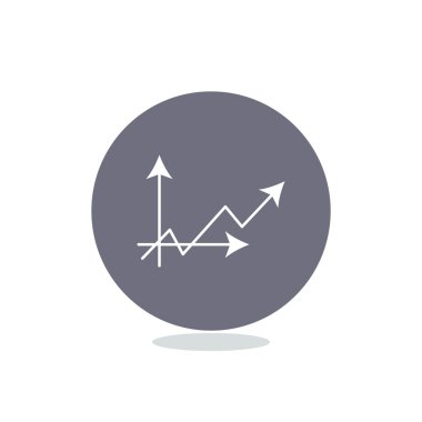 Yükselen grafik basit web simgesi