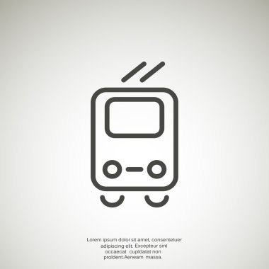 Basit tramvay web simgesi