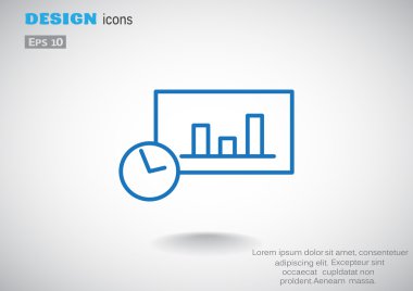 Saat web simgesi ile grafik