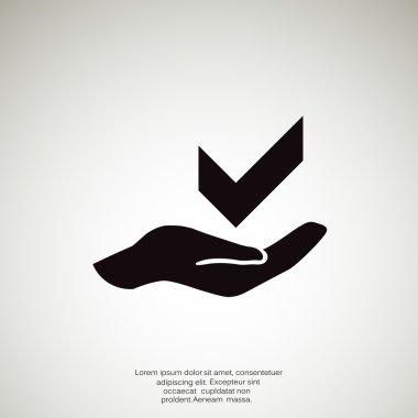 El web simgesi onay sembolü