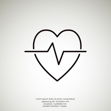 Kardiyoloji sembol basit simgesini