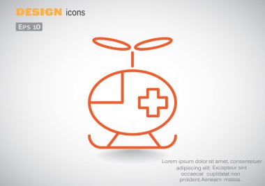 Basit helikopter web simgesi