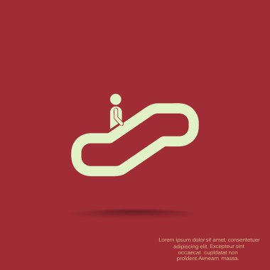 Adam yürüyen merdiven bilgi işareti