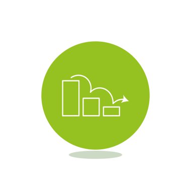 Grafik simgesi üzerinde Eğri ok