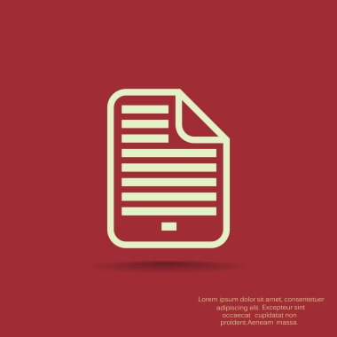 Belge dosya basit web simgesi