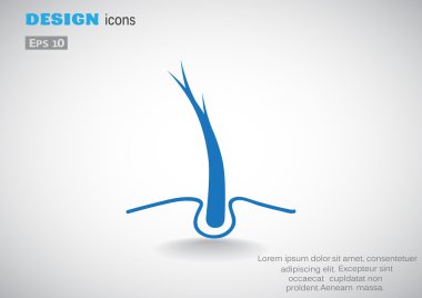 Hasarlı saçın web simgesi