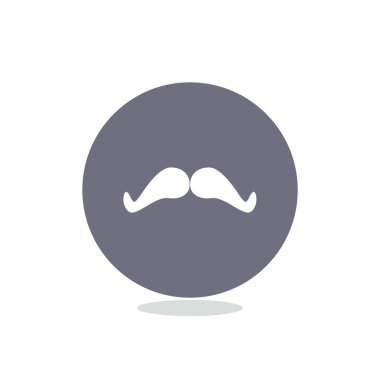Doodle bıyık basit web simgesi