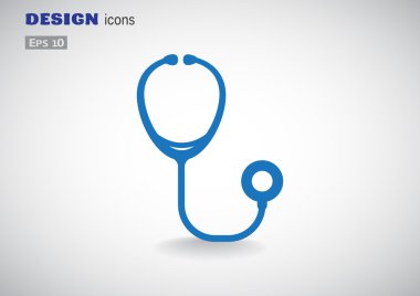 Stetoskop basit web simgesi