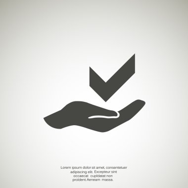 El web simgesi onay sembolü