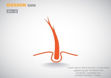 Hasarlı saçın web simgesi