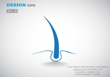 Hasarlı saçın web simgesi