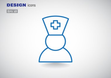 Hemşire siluet web simgesi