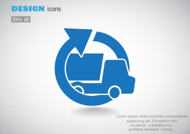 Yuvarlak ok ile basit kamyon