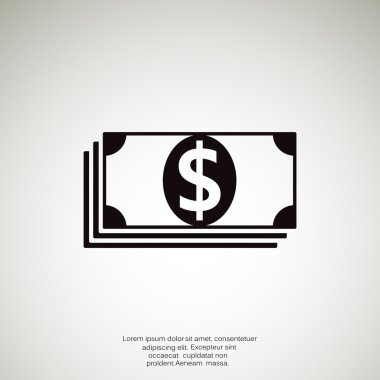 Dolar web simgesi yığını